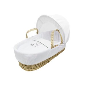 White Wish Upon Star Palm Moses Basket