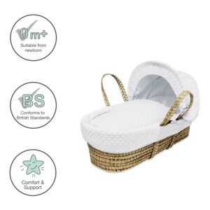 White Dimple Palm Moses Basket