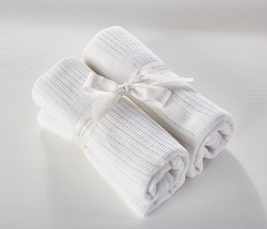 White 2 pack Cotton Cellular blanket