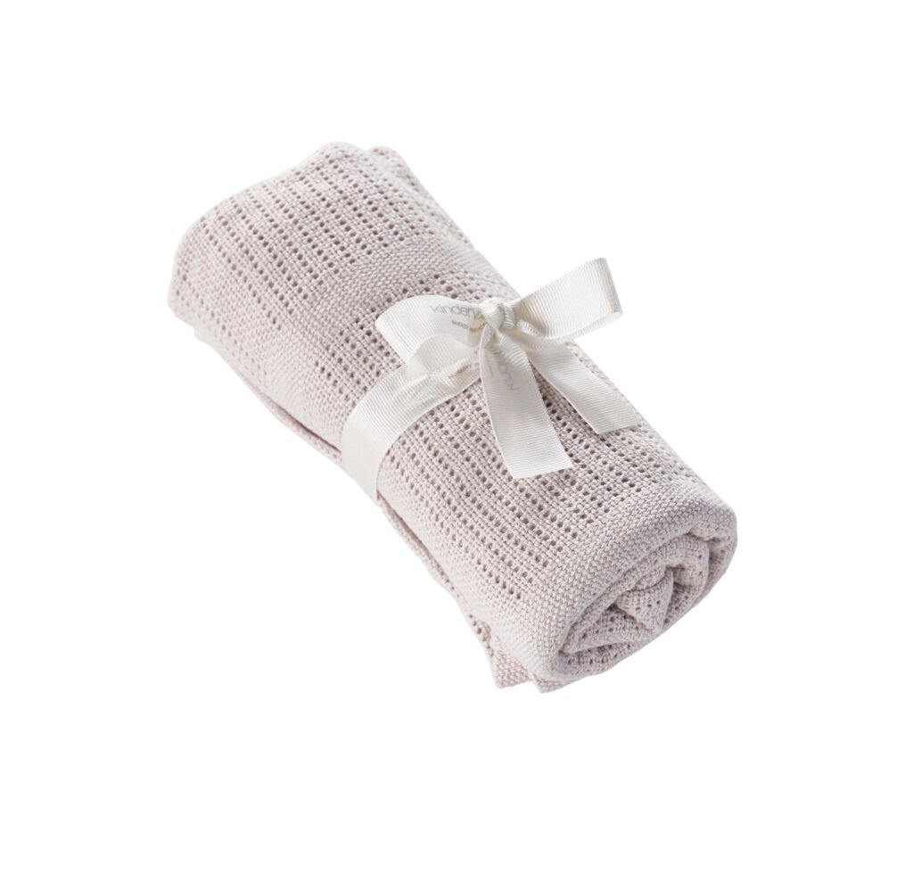 Grey Cotton Cellular Blanket