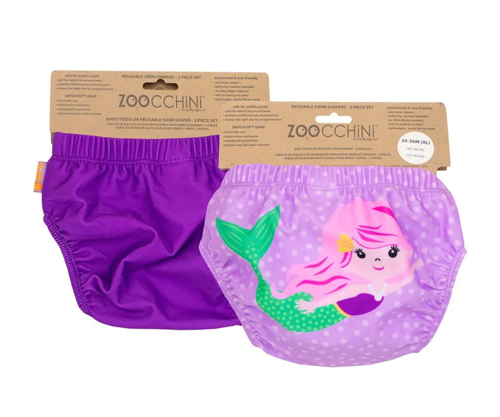Reusable Swim Diaper Set (2 pcs) - Mermaid