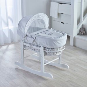 white wish upon a star white wicker Moses Basket