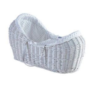 White Dimple White Pod Moses Basket