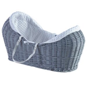 White Dimple Grey Pod Moses Basket