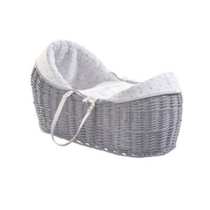 Sleepy Little Owl Grey Pod Moses Basket