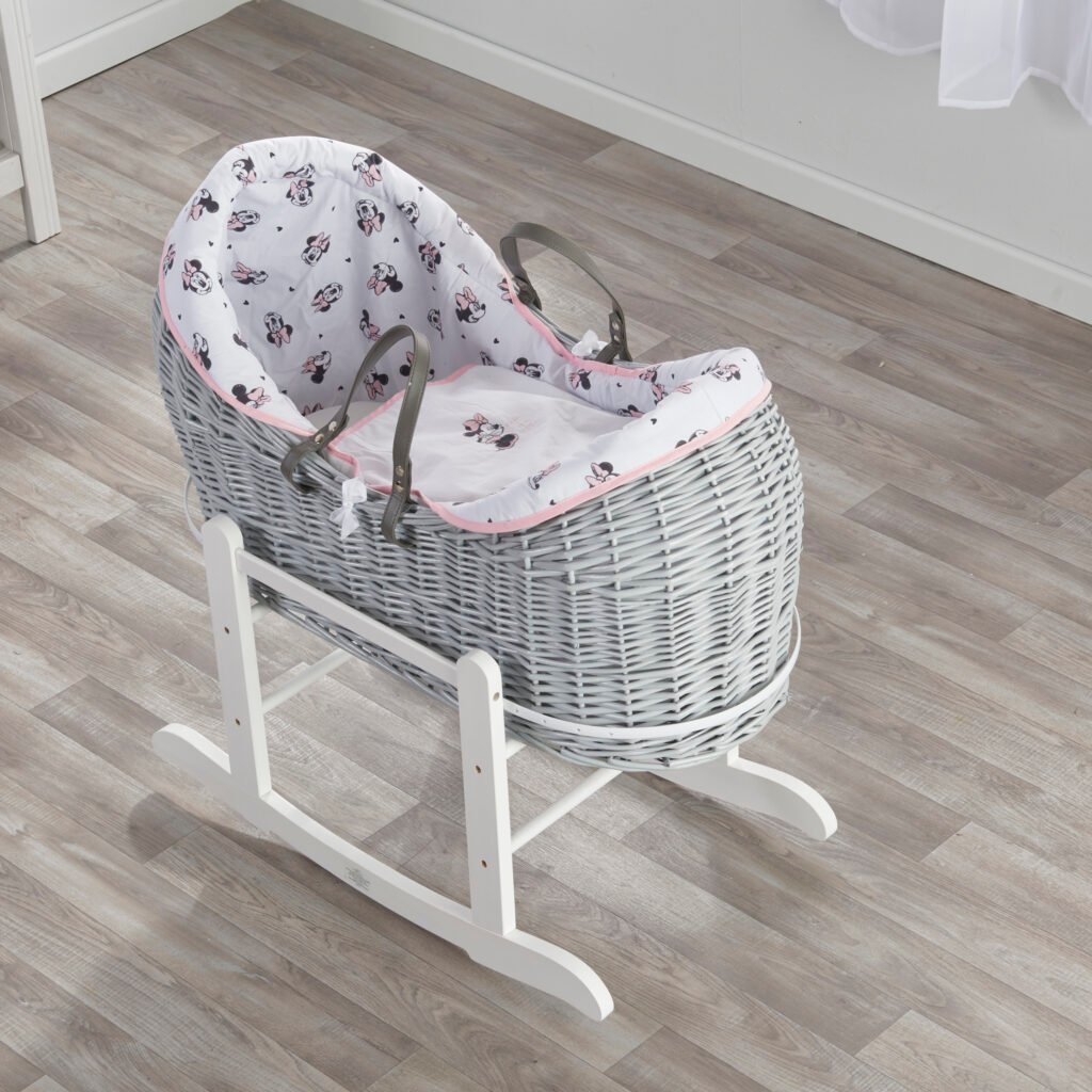 Disney Minnie Mouse Grey pod with Little Gem Rocking Stand White