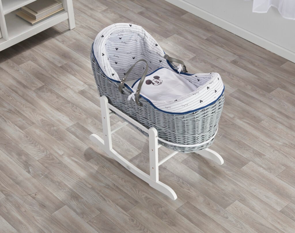 Disney Mickey Mouse Grey Pod with Little Gem Rocking Stand white