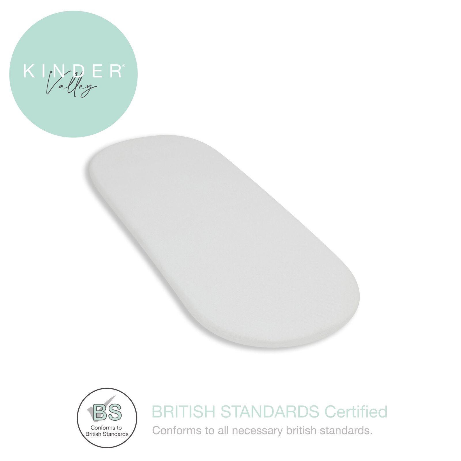 Wicker Moses Basket Mattress  65cmx28cmx2.5cmm