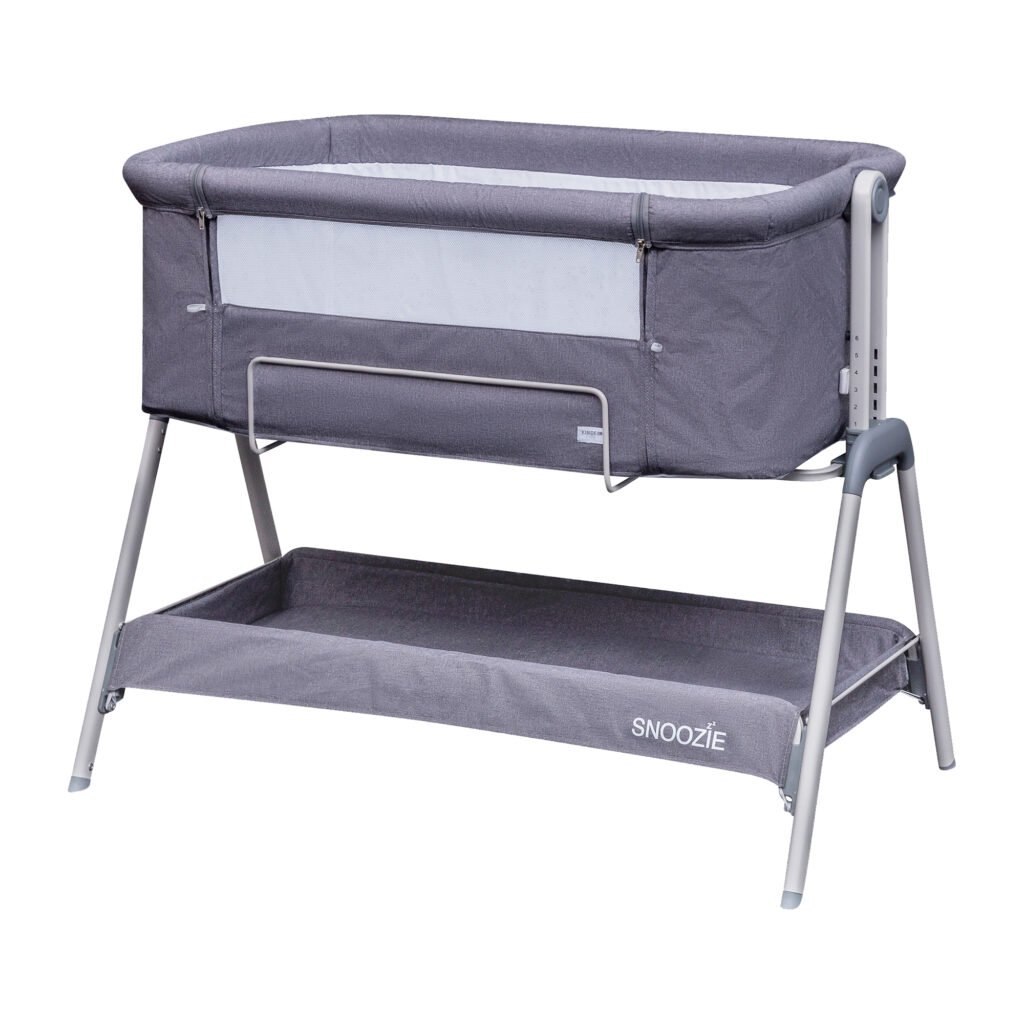 Snoozie Bedside Crib Storm Grey