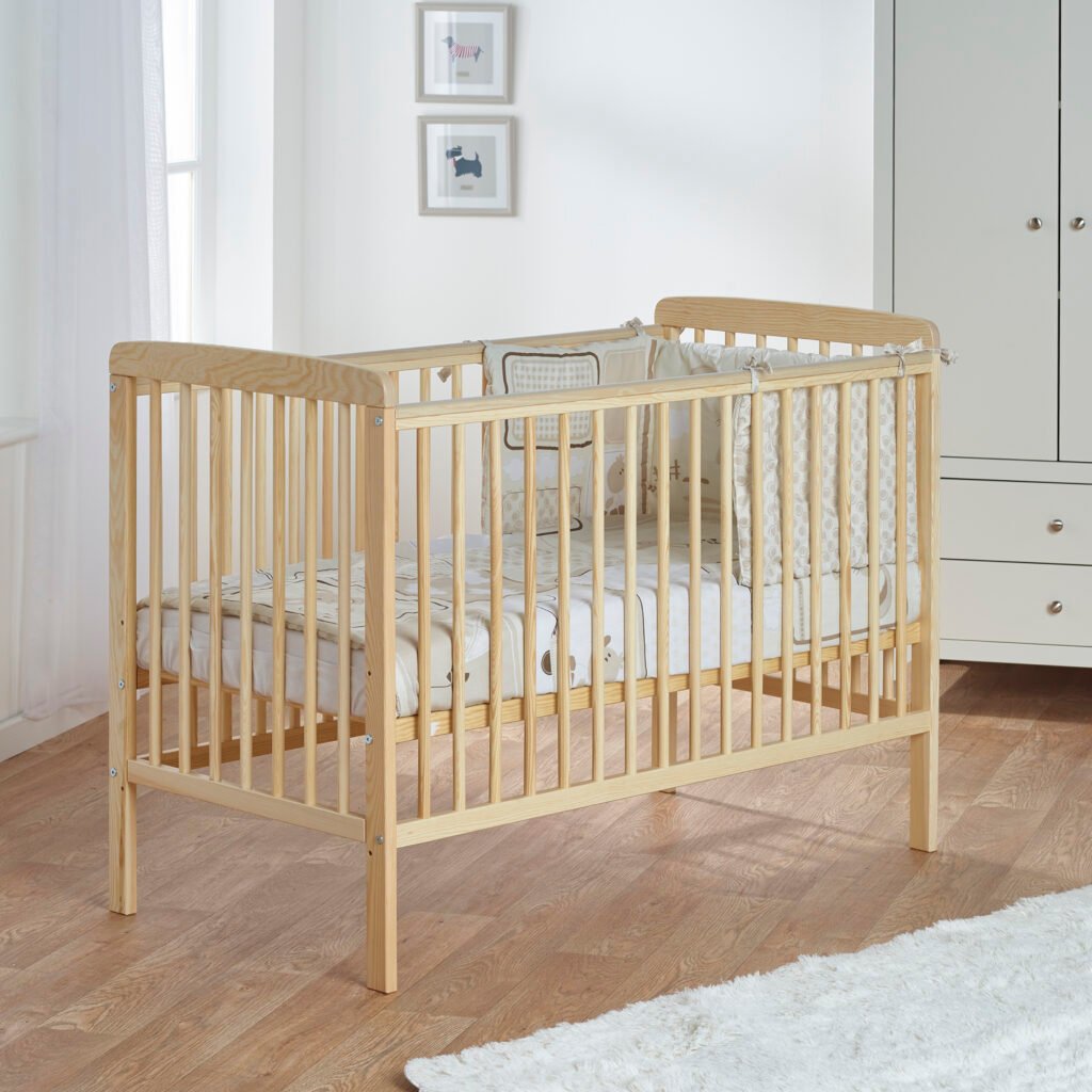 Sydney Compact Cot Natural with Spring Mattress
