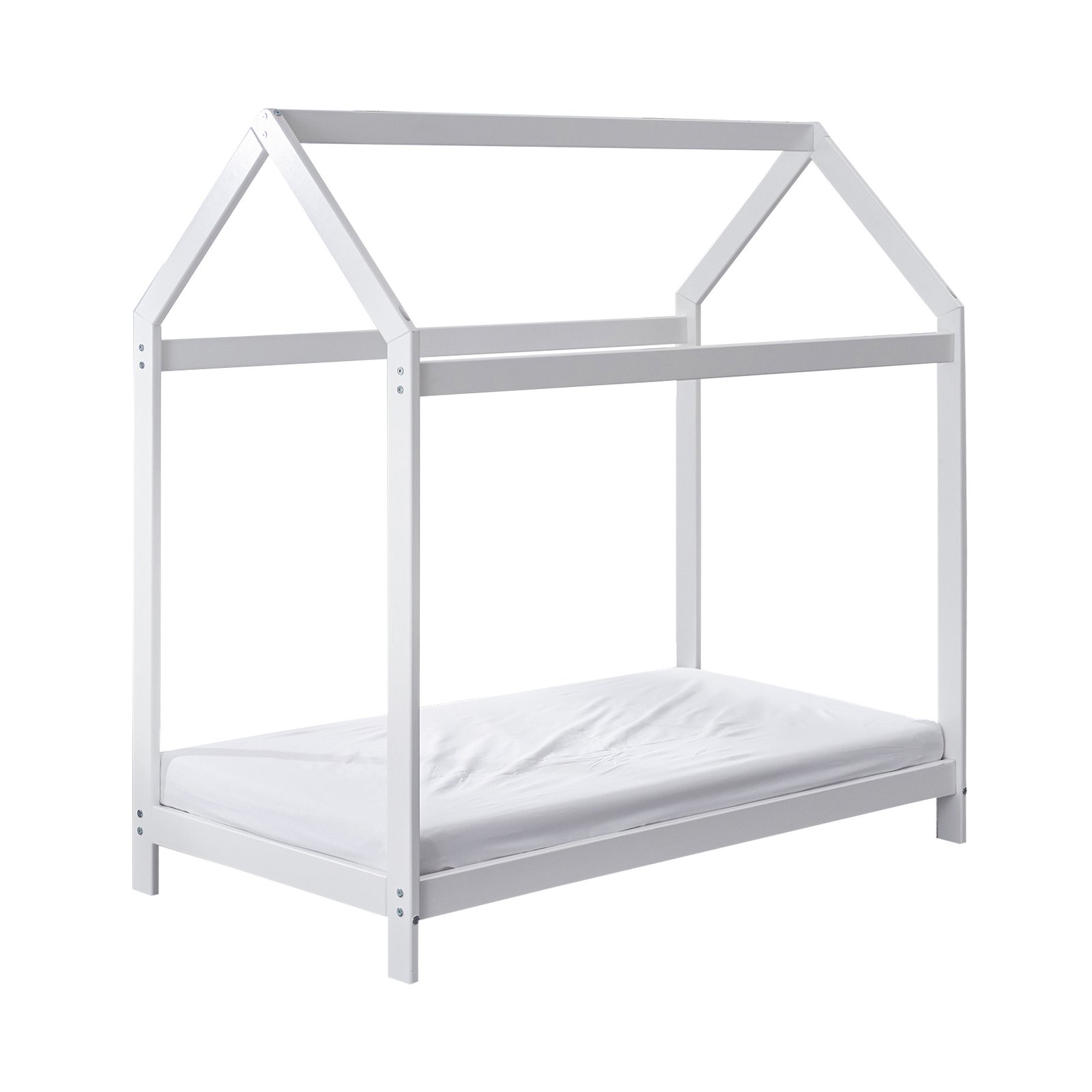 Harper Toddler Bed House White with Kinder Flow Mattress – Kids House Bed