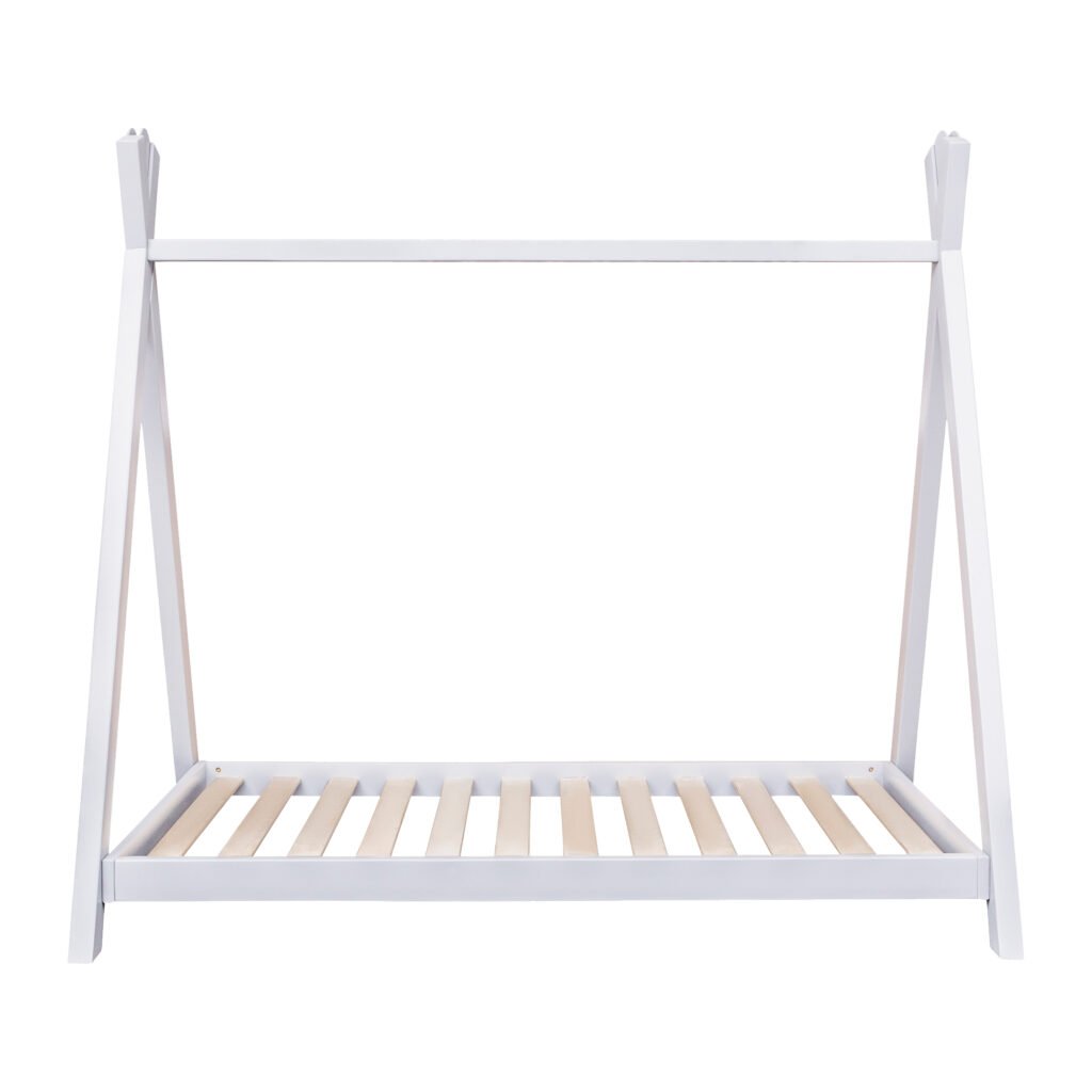 Teepee Toddler Bed White with Pocket Sprung Mattress