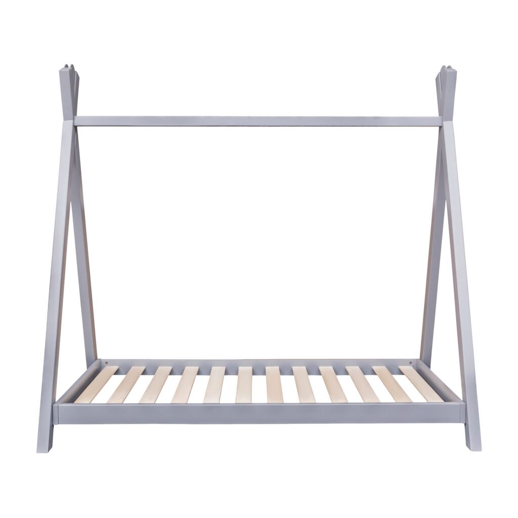 Teepee Toddler Bed Grey Pocket Sprung Mattress