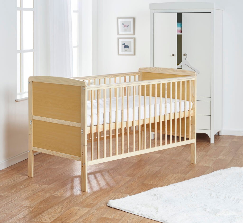 Sydney Cotbed Natural with Kinder Flow Mattress