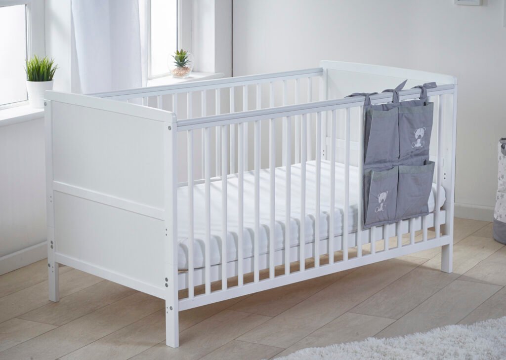 Sydney Cotbed White with Kinder Flow Mattress