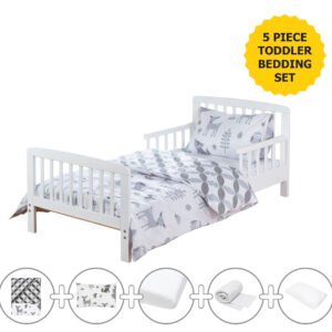 Woodland Tales 5Pc Toddler Bedding Set inc Pillow + Duvet