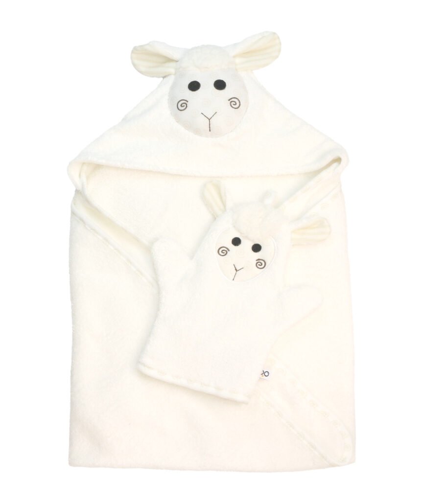 Baby Hooded Towel - Lucky the Lamb
