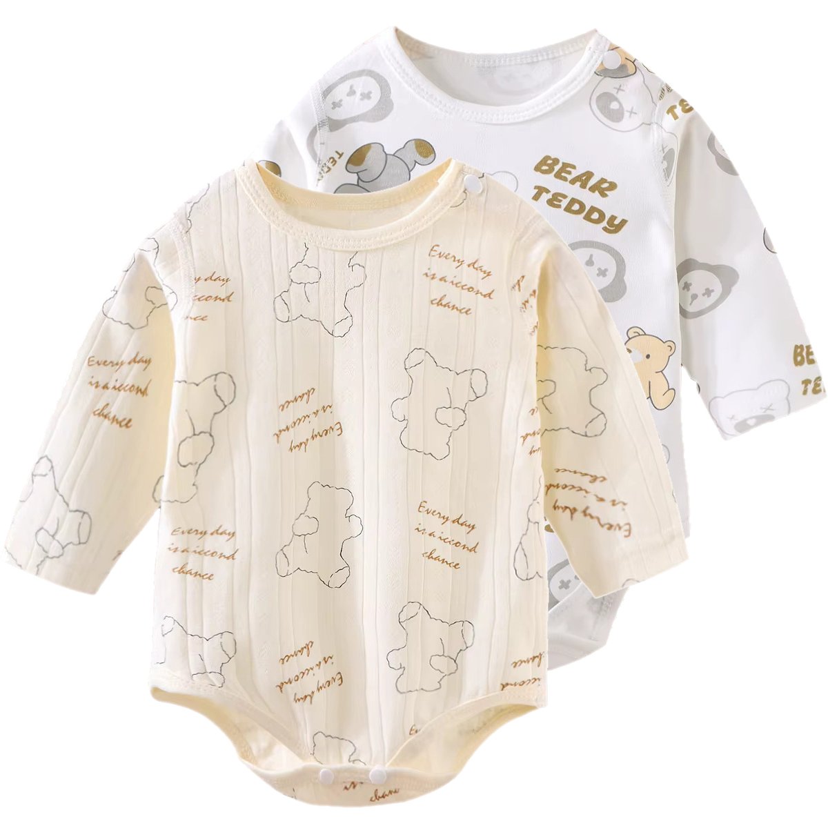 Kinder Valley Printed Bodysuit/onesie Set – full sleeve