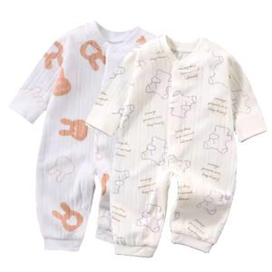 white bunny & Just for you romper - full sleeve