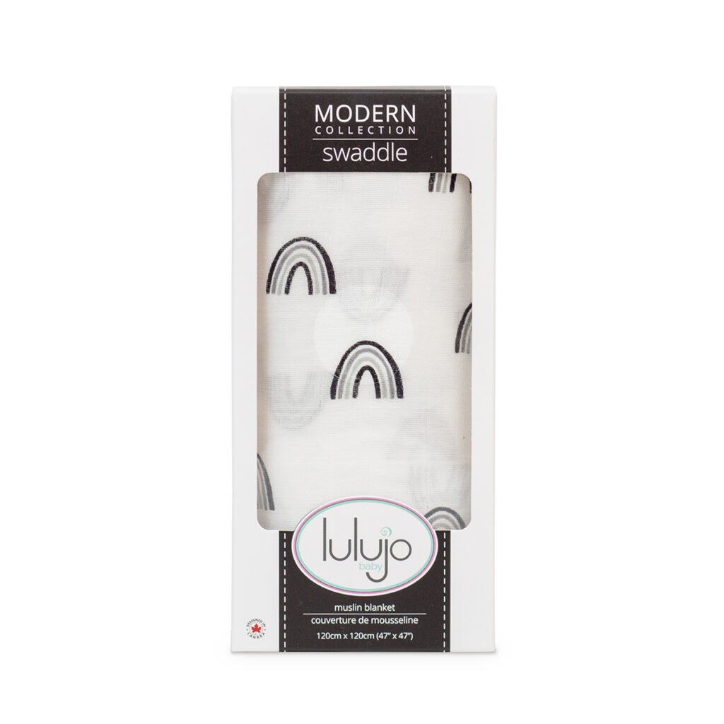 Bamboo Swaddle - Black Rainbow
