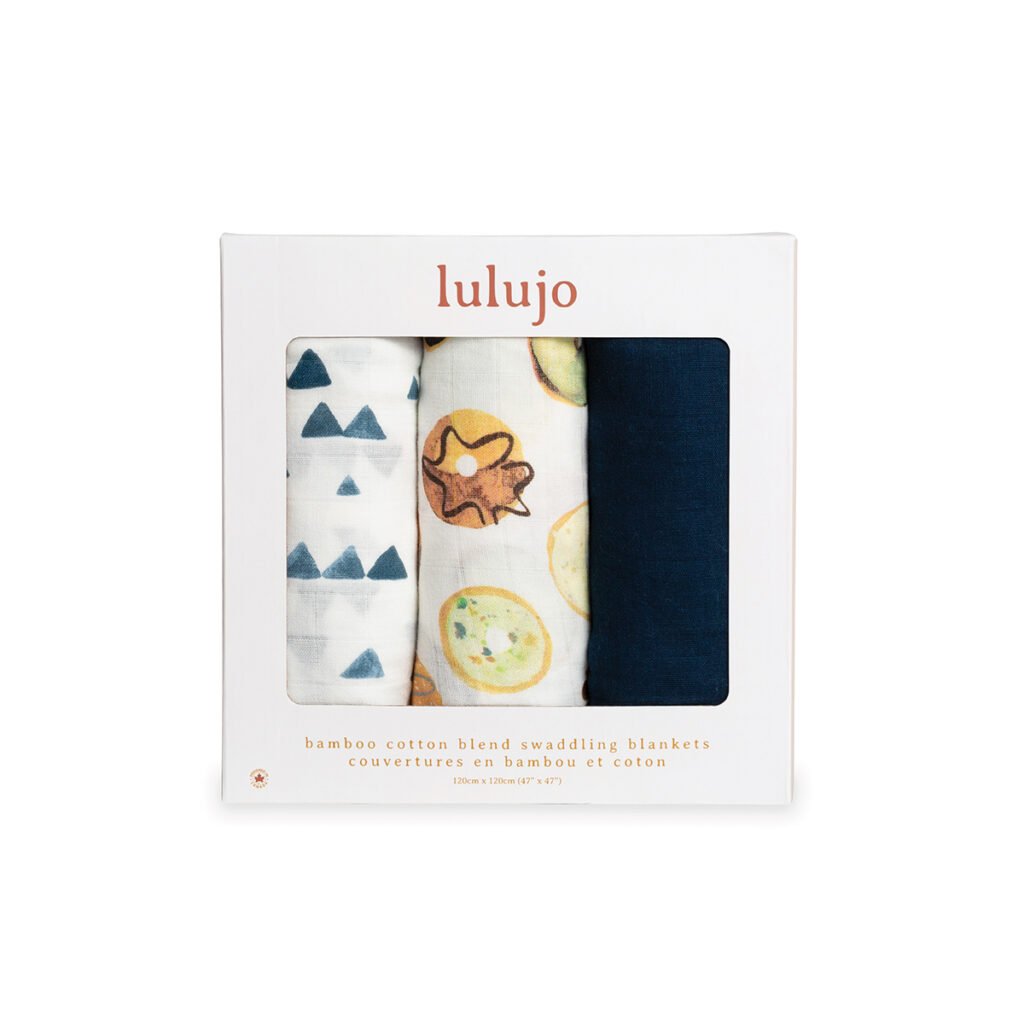 3-Pack Bamboo Muslin Swaddle Blankets - Baby Blues