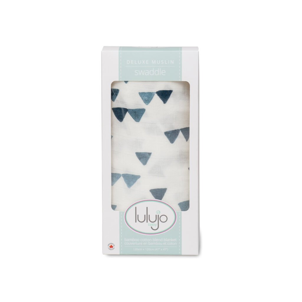Bamboo Swaddle - Navy Triangles