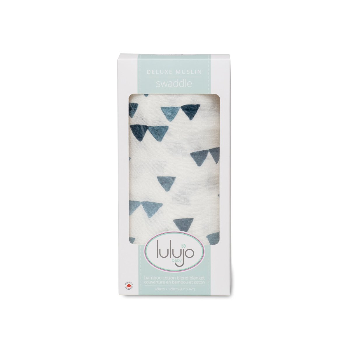 Bamboo Swaddle – Navy Triangles