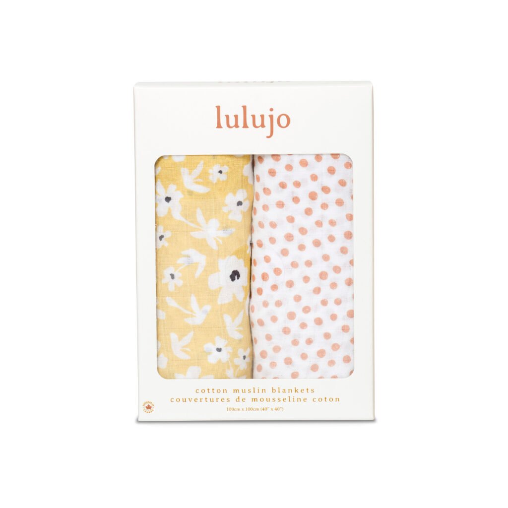 2-pack Cotton Swaddles - Wildflowers & Dots