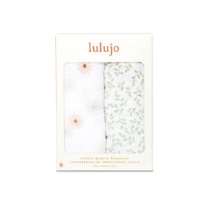 2-pack Cotton Swaddles - Daisy & Greenery