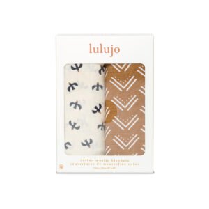 2-pack Cotton Swaddles - Mudcloth & Black Birds