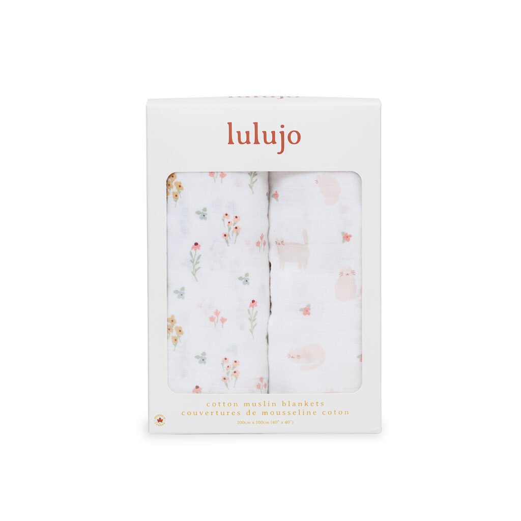 2-pack Cotton Swaddles - Kitty & Flowerfield