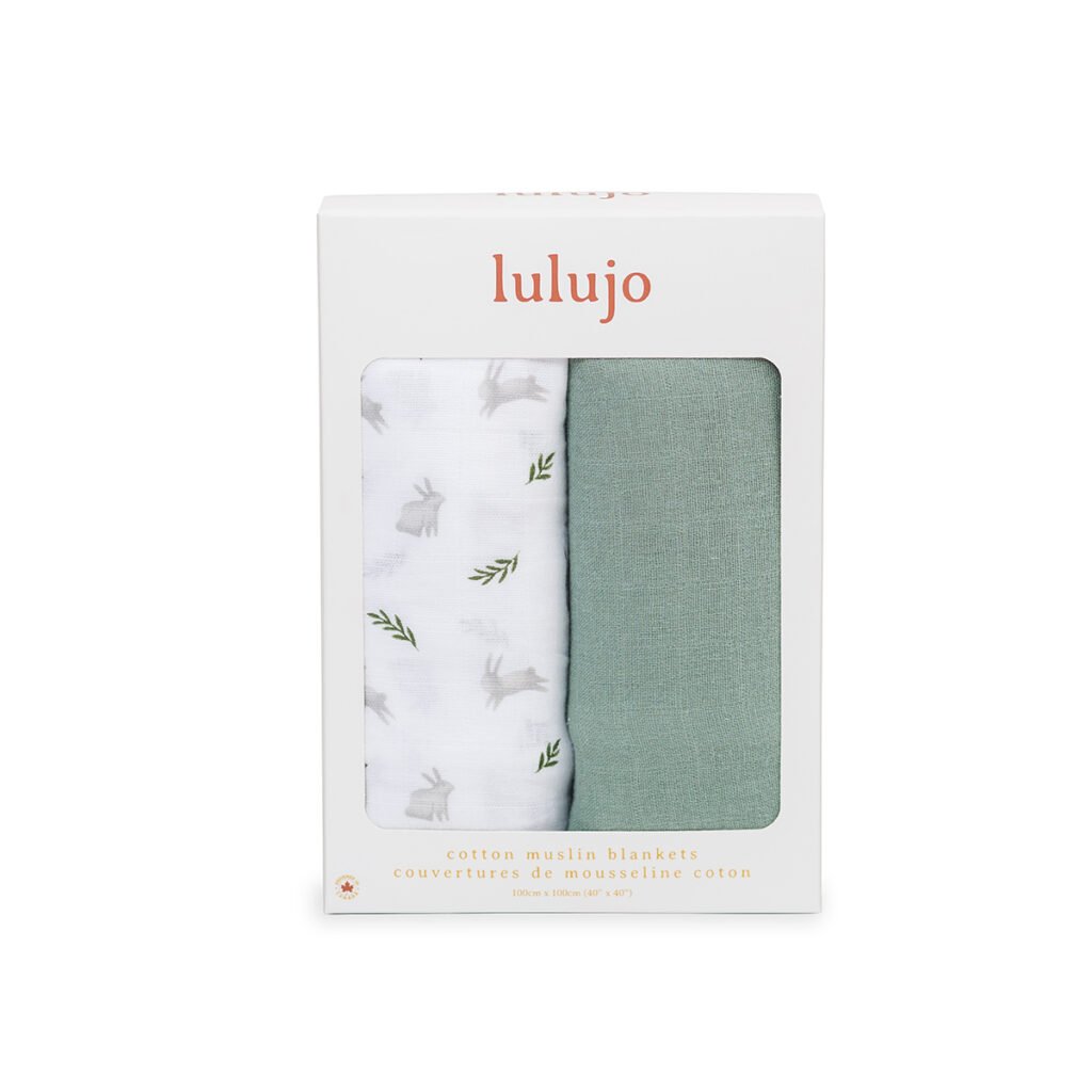 2-pack Cotton Swaddles - Bunny & Fern