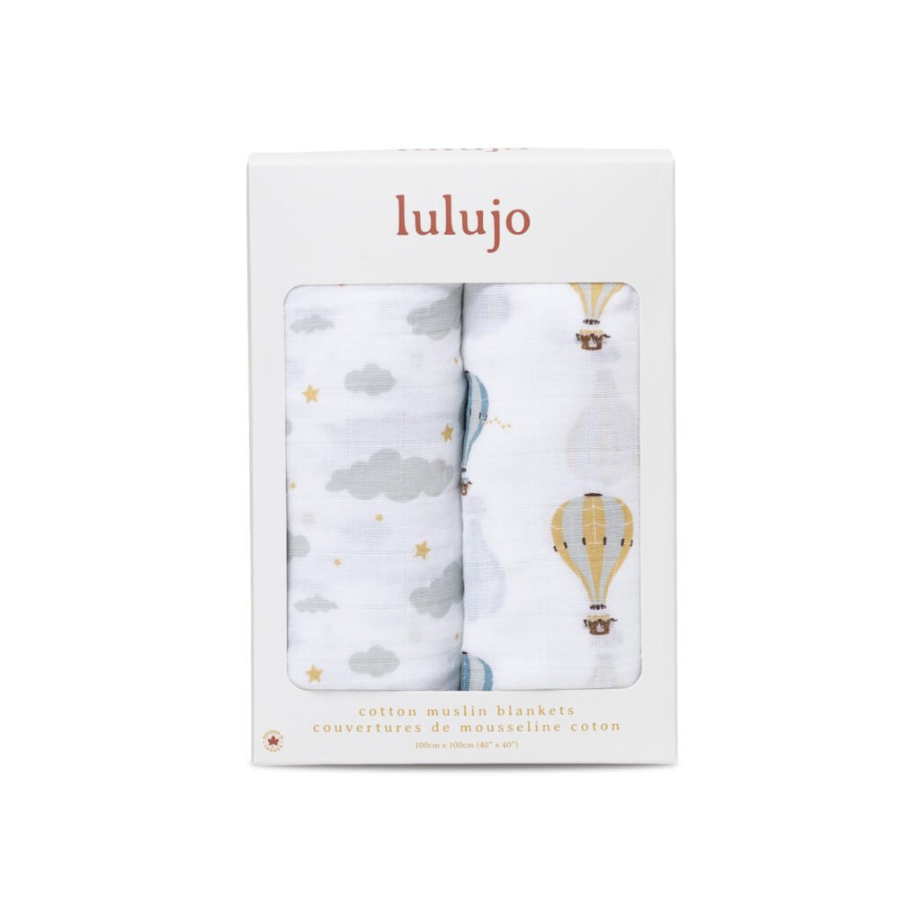 2-pack Cotton Swaddles - hot Air Balloon