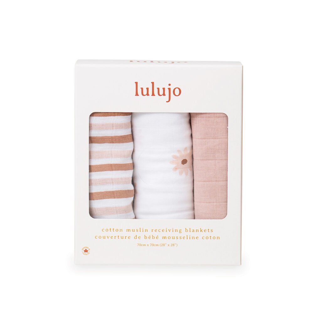 3-Pack Muslin Cloths (70cm x 70cm) - Daisies