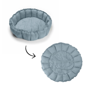 Bloom Organic Playmat and Storage Bag - Dusty Blue