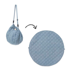Playmat & Storage Bag - Dusty Blue Organic Babymat