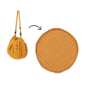 Playmat & Storage Bag - Mustard Chai Tea Organic Babymat