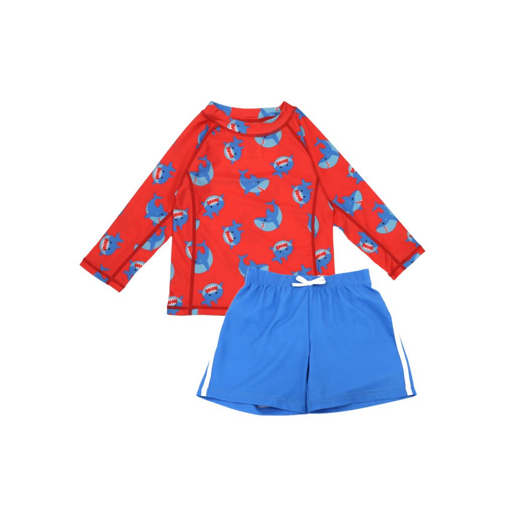 Rashguard Swim Top & Swim Short Sets - Sherman the Shark