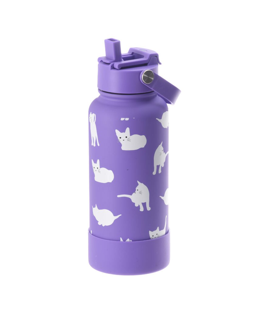 Purple Cats Leak-Proof Water Bottle – 1000 ML