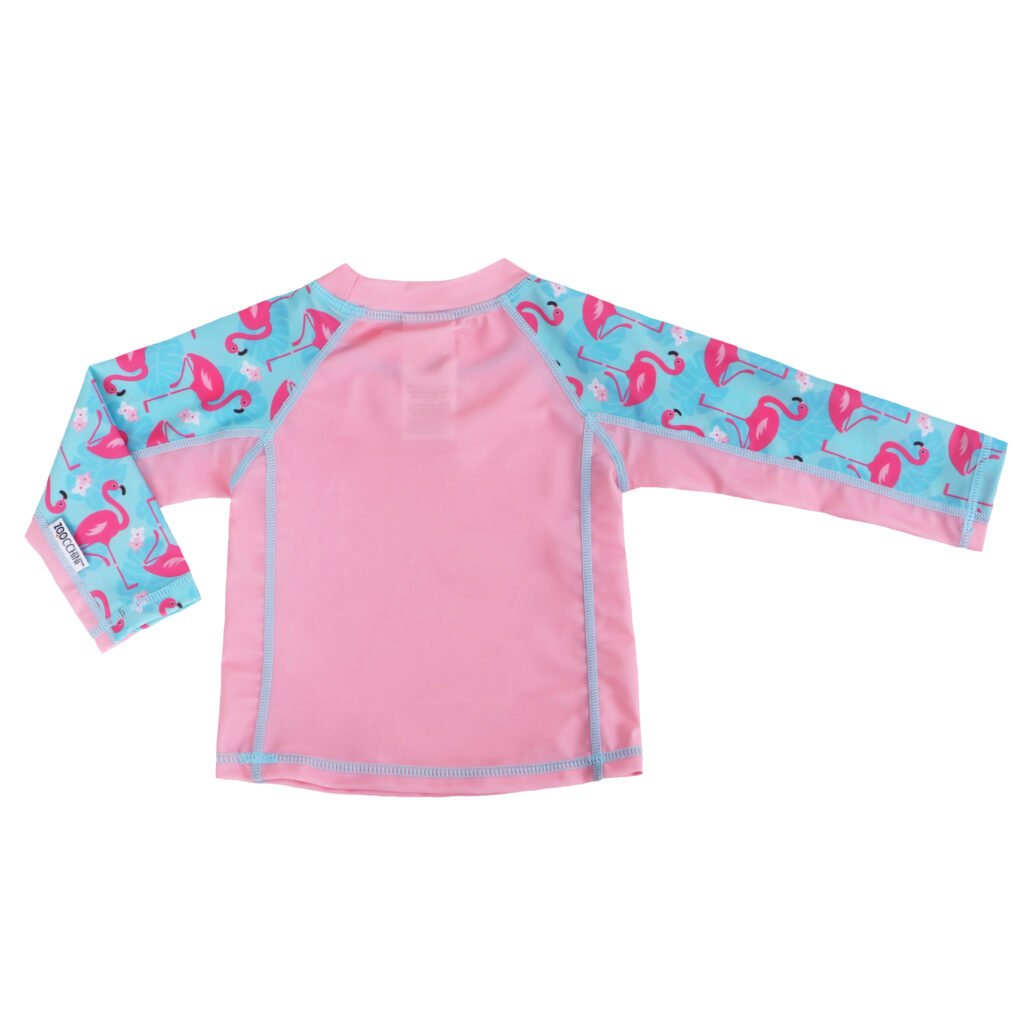 Baby Rash Guard Long Sleeved Swim Top -Franny the Flamingo