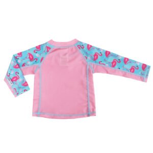 Baby Rash Guard Long Sleeved Swim Top -Franny the Flamingo