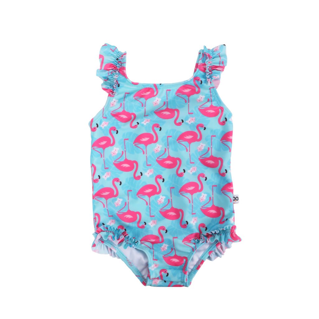 Ruffled Swimsuit - Flamingo