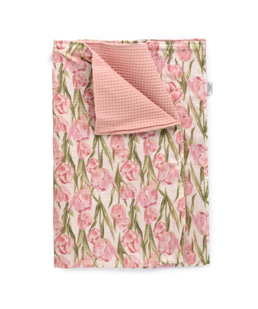 AllBaby Tulips Waffle Blanket