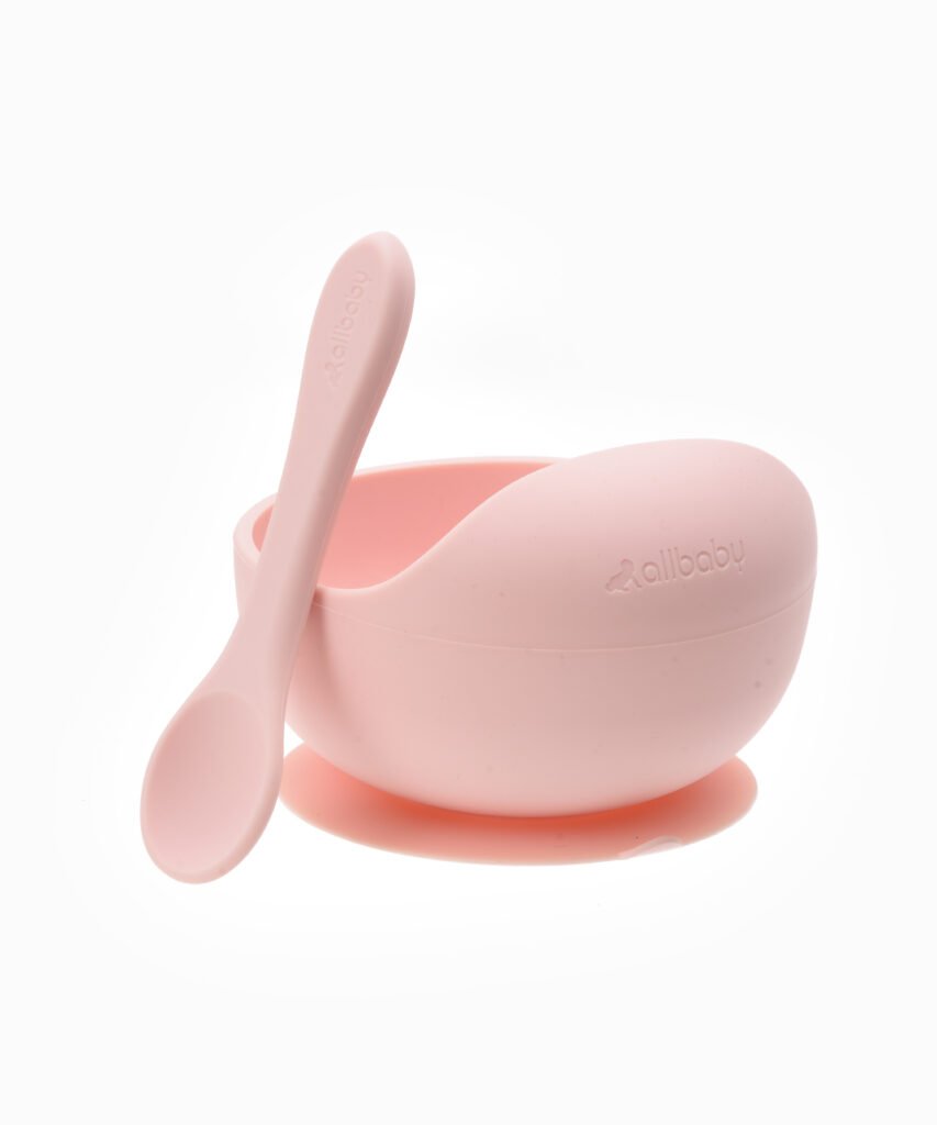 Silicone Baby Suction Bowl + Spoon Set (Other Colors Available)
