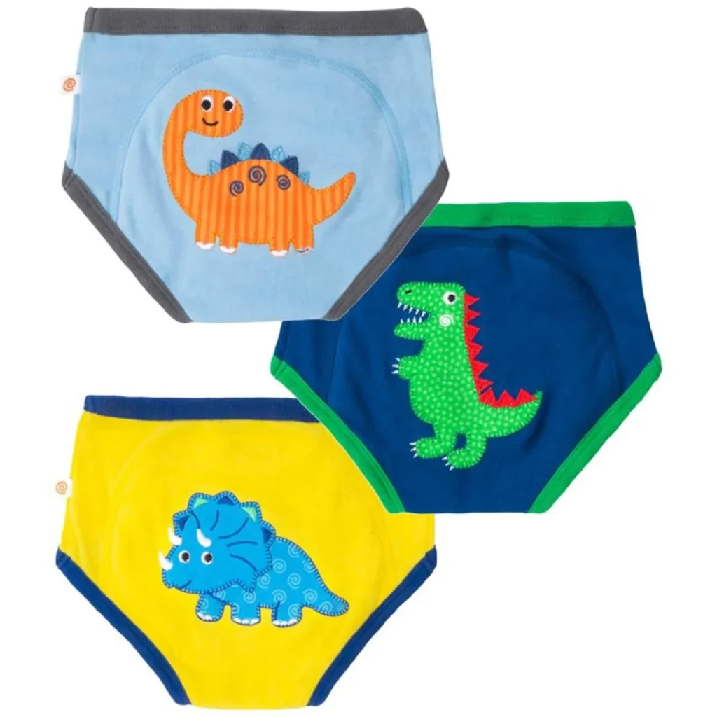 3 Piece Organic Potty Training Pants Set - Boys - Jurassic Pals
