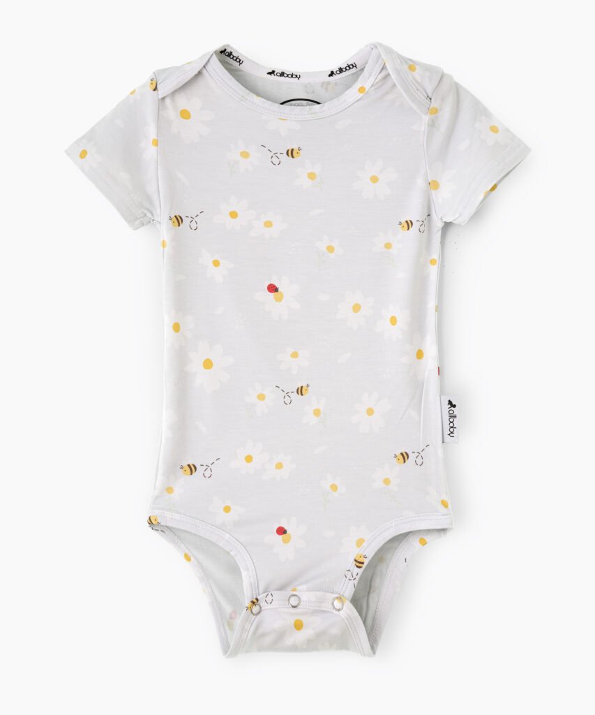 AllBaby - Daisy Bee Meadow Bodysuit short sleeve