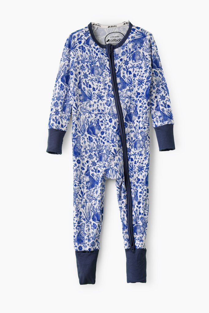 AllBaby - Navy Floral Dreams Sleepsuit
