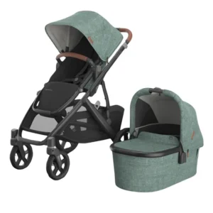 Uppababy Vista V3 Stroller Gwen Green Mélange Carbon Frame