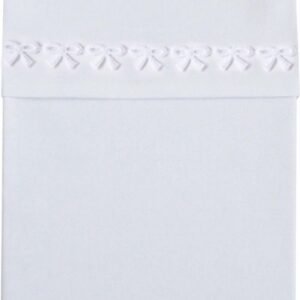 Cottonbaby Crib sheet white bows white 120 x 150 cm