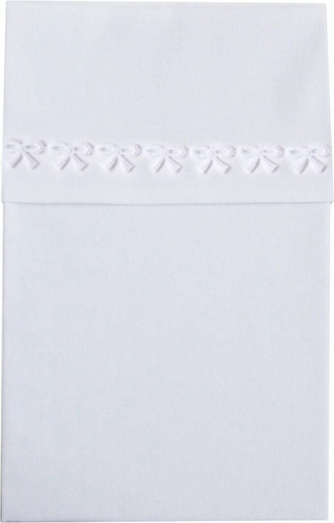 Cottonbaby Crib sheet white bows white 120 x 150 cm